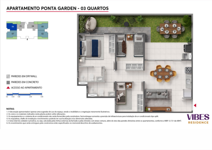 Apartamento Ponta Garden - 03 Quartos